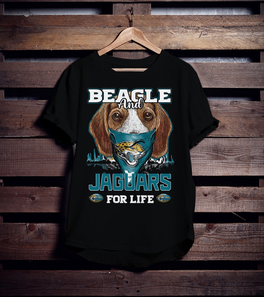 Beagle And Jaguars For Life Jacksonville Fans T-Shirt