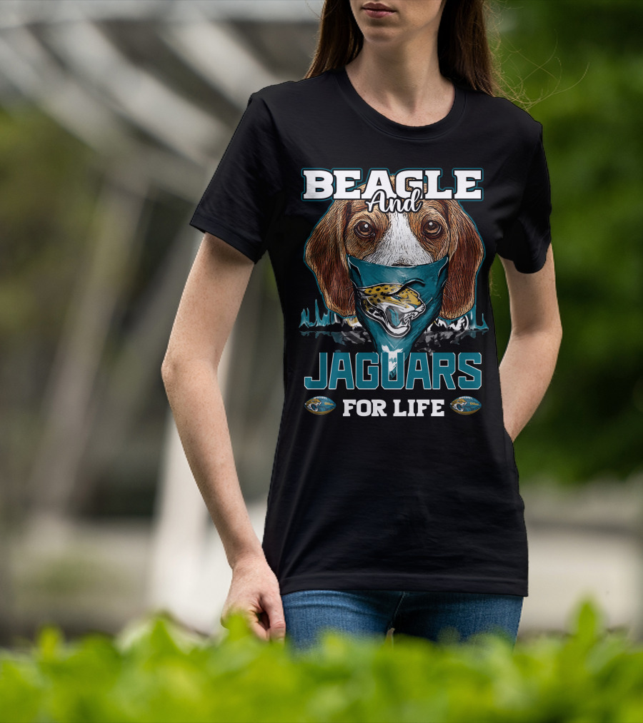 Beagle And Jaguars For Life Jacksonville Fans T-Shirt