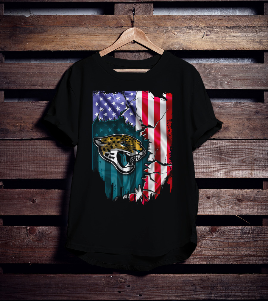 American Flag Jacksonville Jaguars T-Shirt