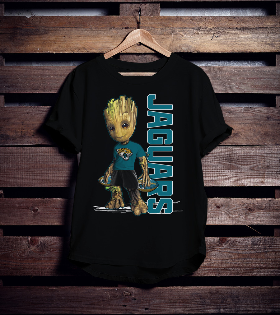 Groot Jacksonville Jaguars Fan Character Football T-Shirt
