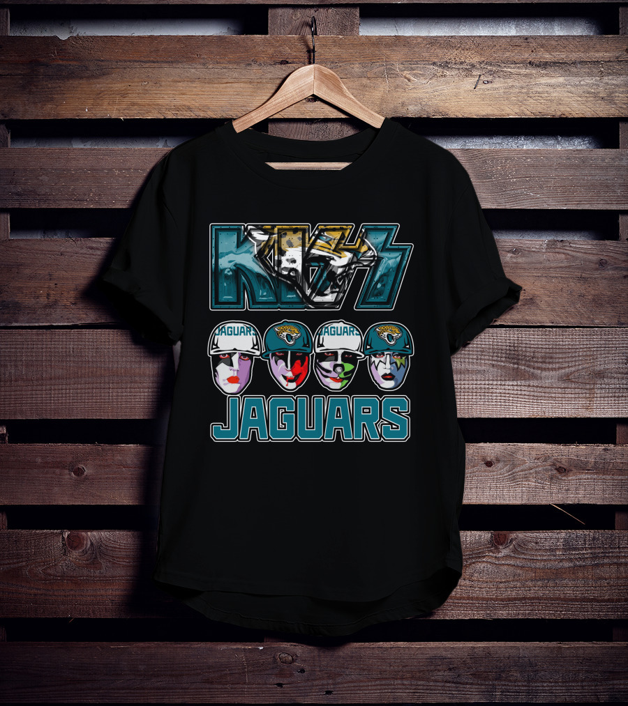 Kiss Jacksonville Jaguars Jaguars Rock Band Faces T-Shirt
