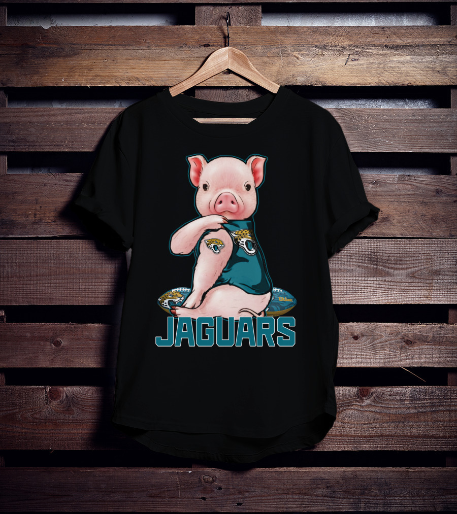 Pig Wearing Jacksonville Jaguars Football Jersey Jaguars T-Shirt