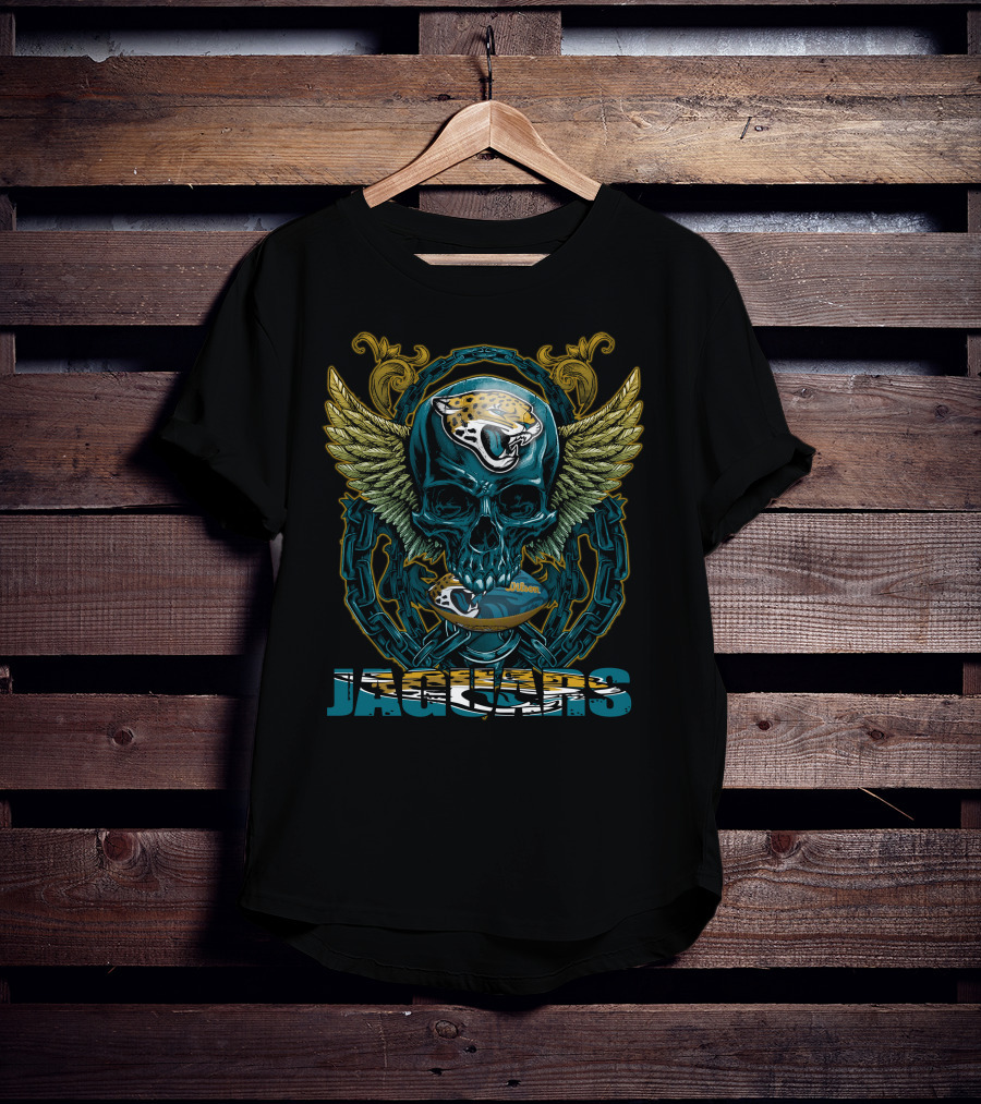 Jacksonville Jaguars Winged Skull T-Shirt