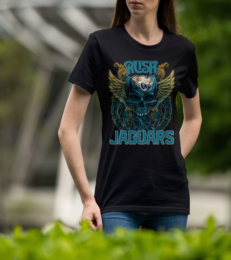 Rush Jacksonville Jaguars Skull Winged T-Shirt