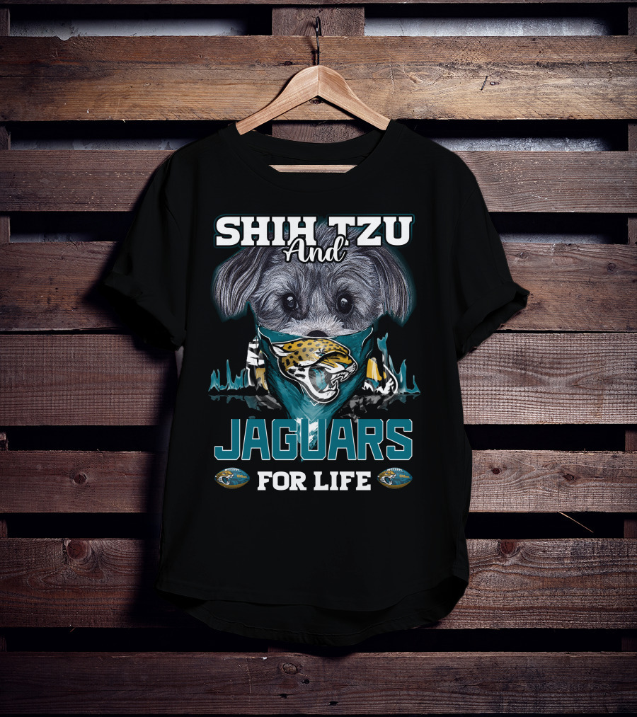 Shih Tzu And Jaguars For Life T-Shirt