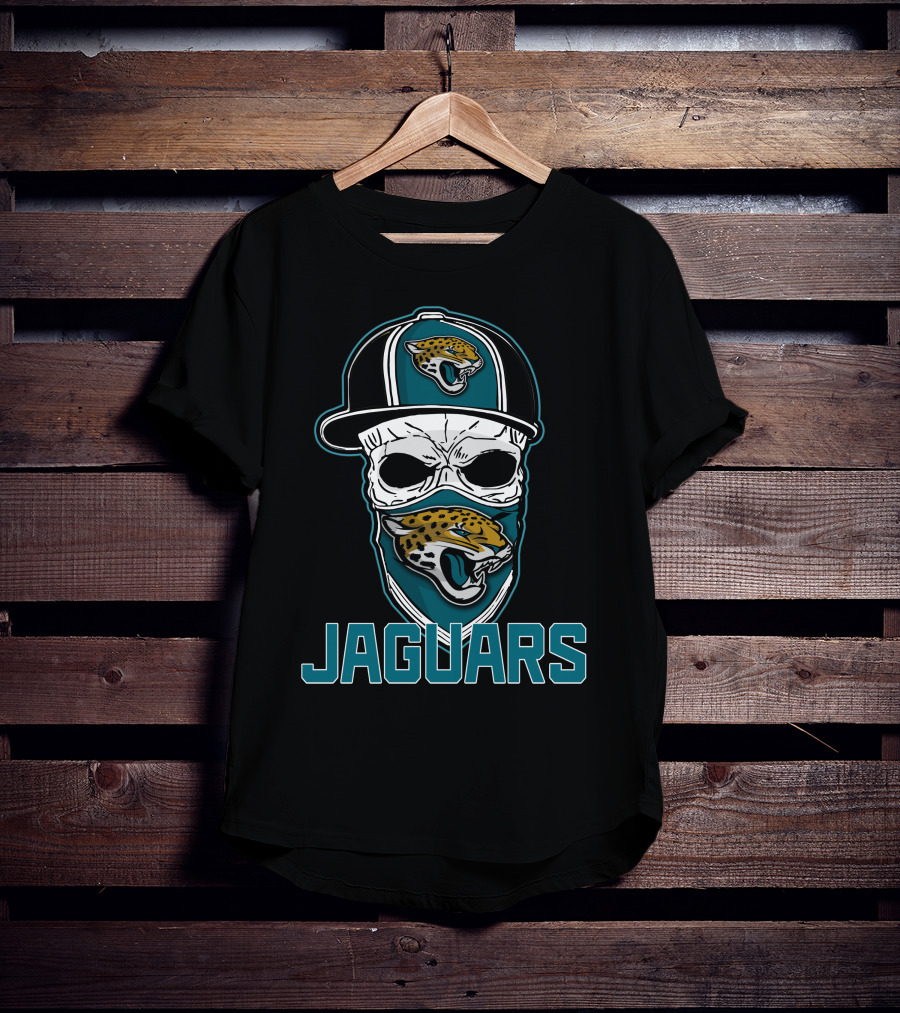 Jacksonville Jaguars Skull Bandana Hat T-Shirt