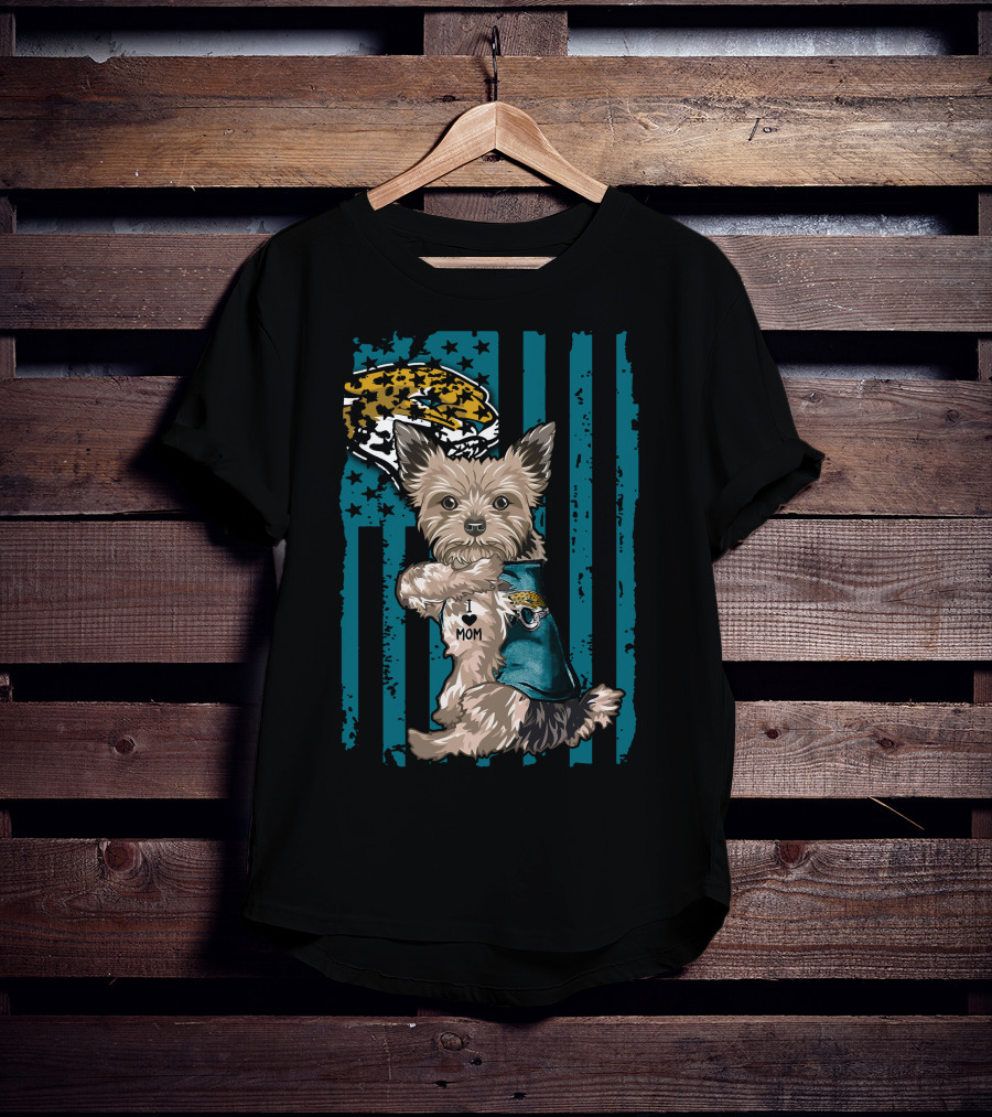 I Heart Mom Yorkshire Terrier Jacksonville Jaguars T-Shirt