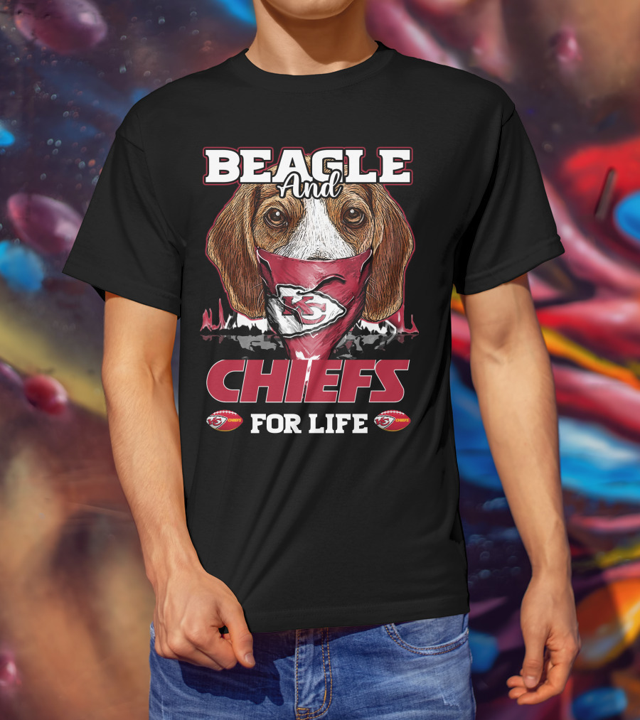 Beagle And Chiefs For Life Kansas City Chiefs T-Shirt