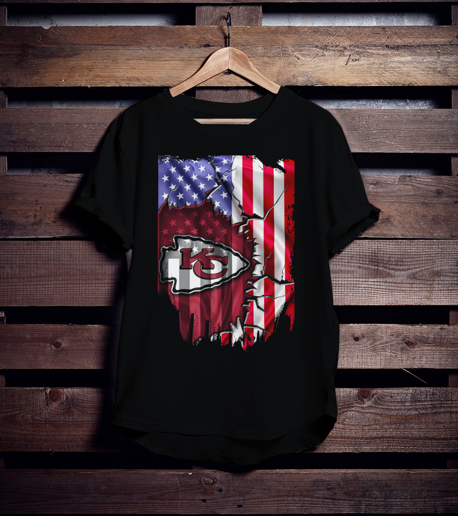 Kansas City Chiefs American Flag T-Shirt
