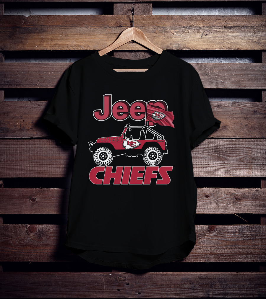 Jeep Kansas City Chiefs Chiefs Flag Jeep Chiefs T-Shirt