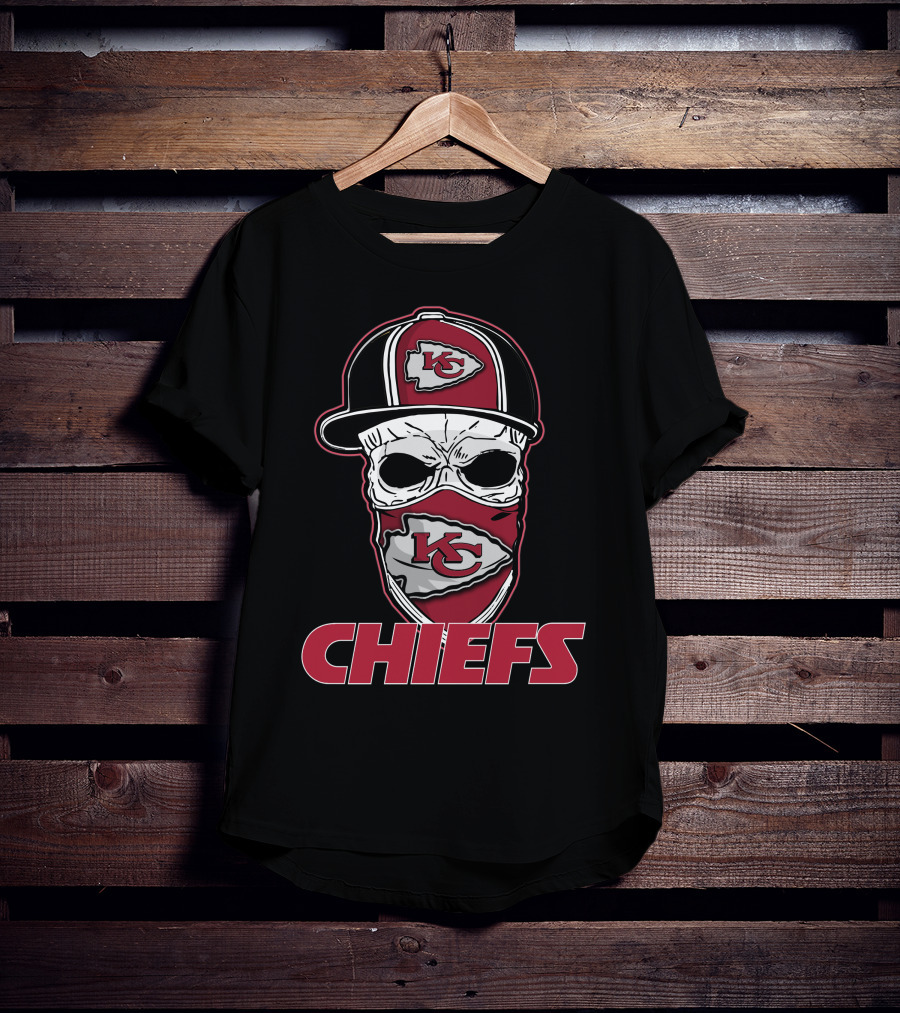 Chiefs Skull Kc Hat And Bandana Red T-Shirt