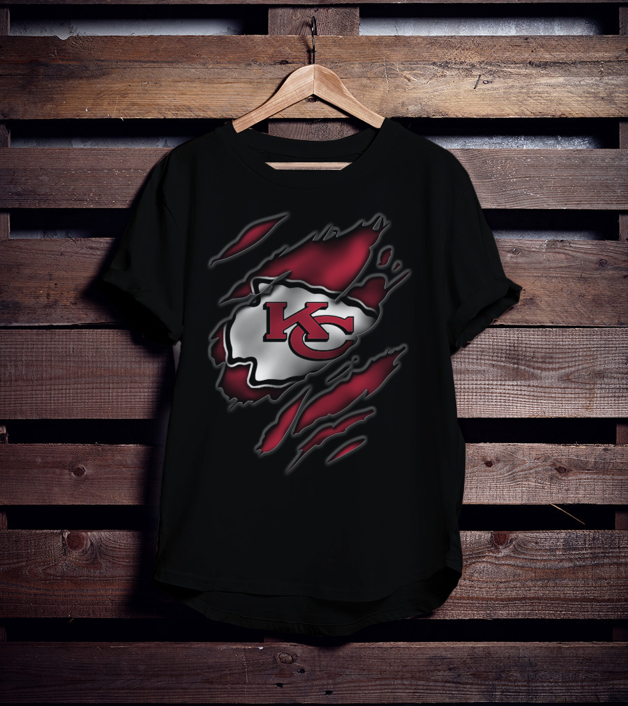 Torn KC Chiefs Ripped T-Shirt