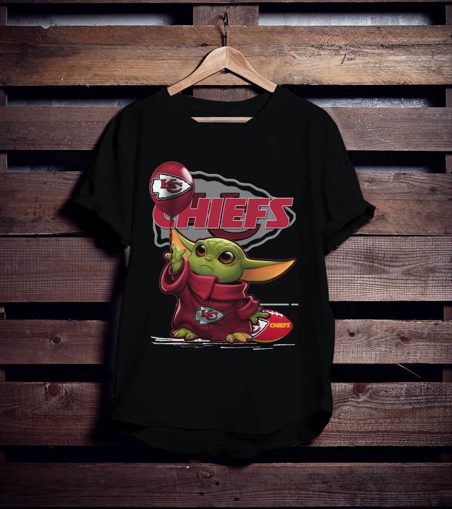 Kansas City Chiefs Yoda Football Fan Icon With Team T-Shirt