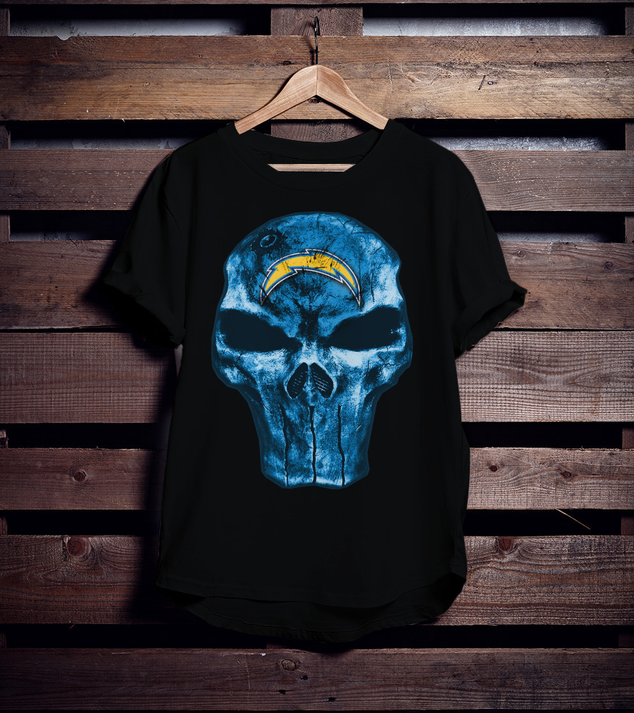 Los Angeles Chargers Skull Bolt T-Shirt