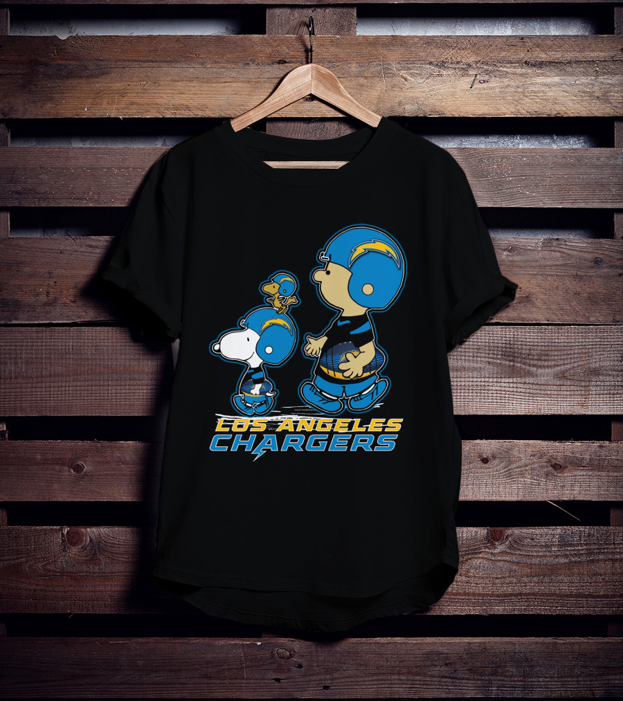 Snpfootball Los Angeles Chargers Peanuts Characters T-Shirt