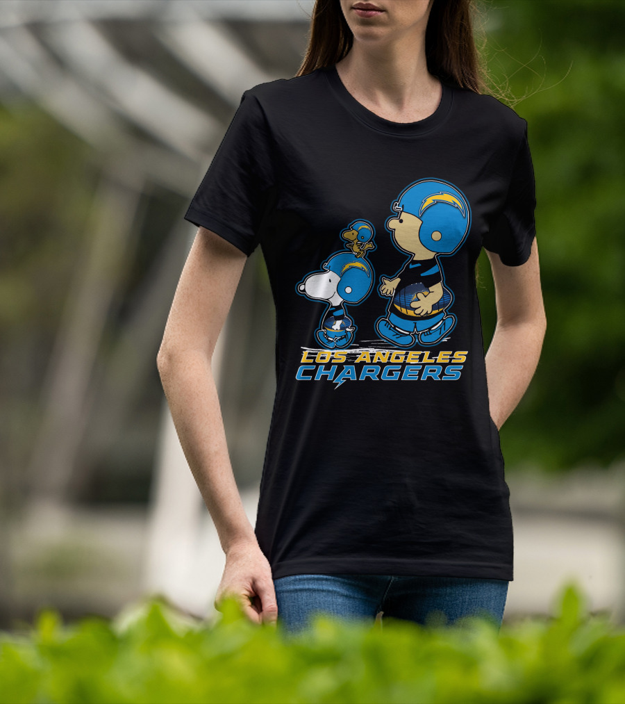 Snpfootball Los Angeles Chargers Peanuts Characters T-Shirt