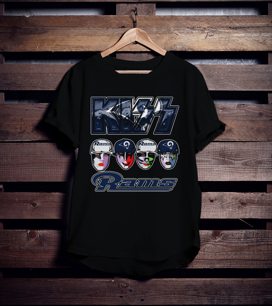 Kiss Rams Facepaint Los Angeles Rams T-Shirt