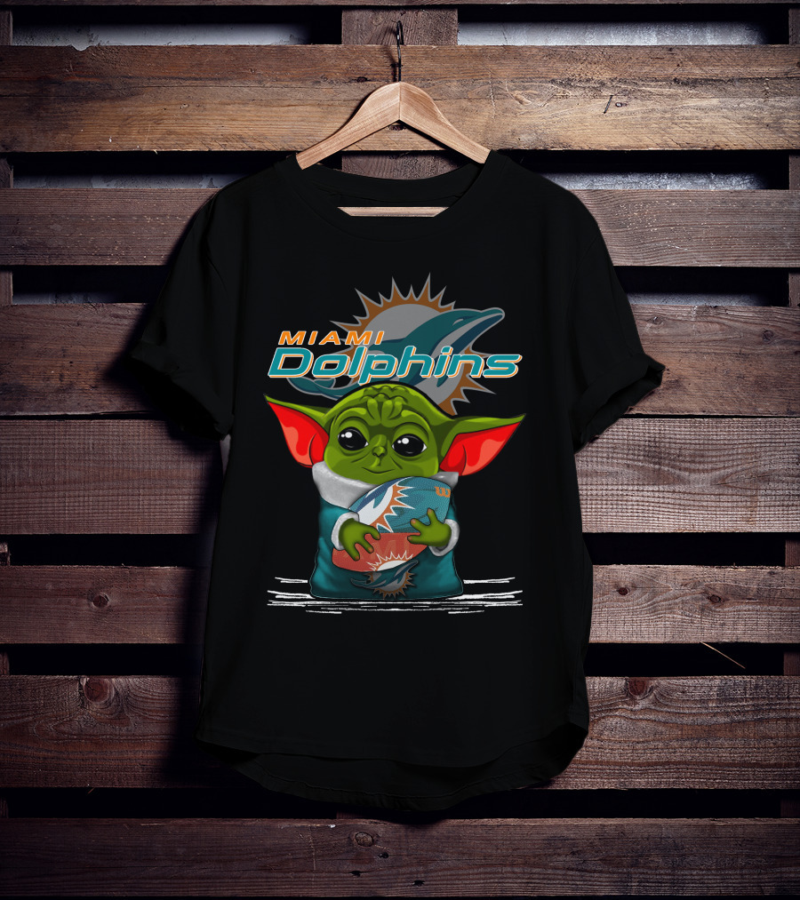 Miami Dolphins Yoda Football Fan T-Shirt