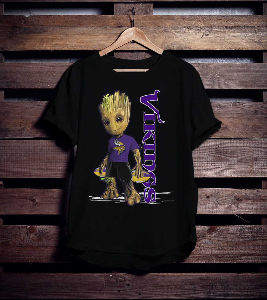 Groot Minnesota Vikings Logo Fan T-Shirt