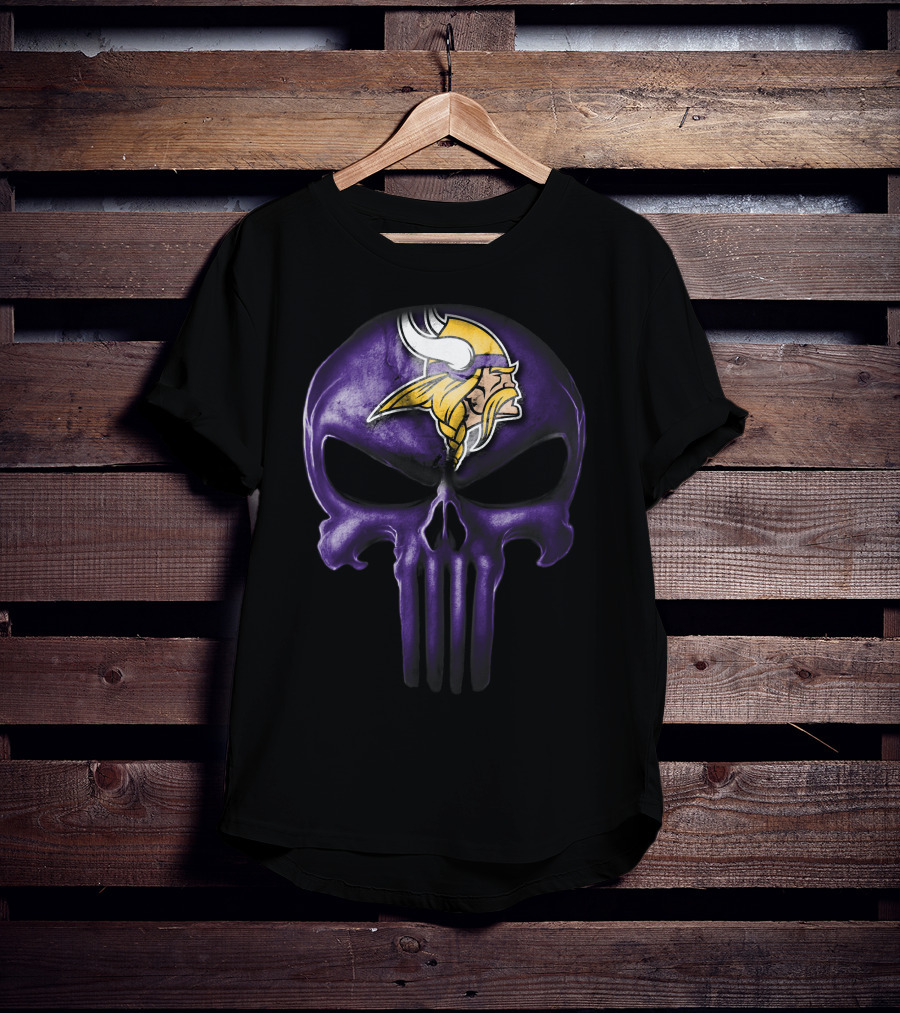 Skull Minnesota Vikings T-Shirt