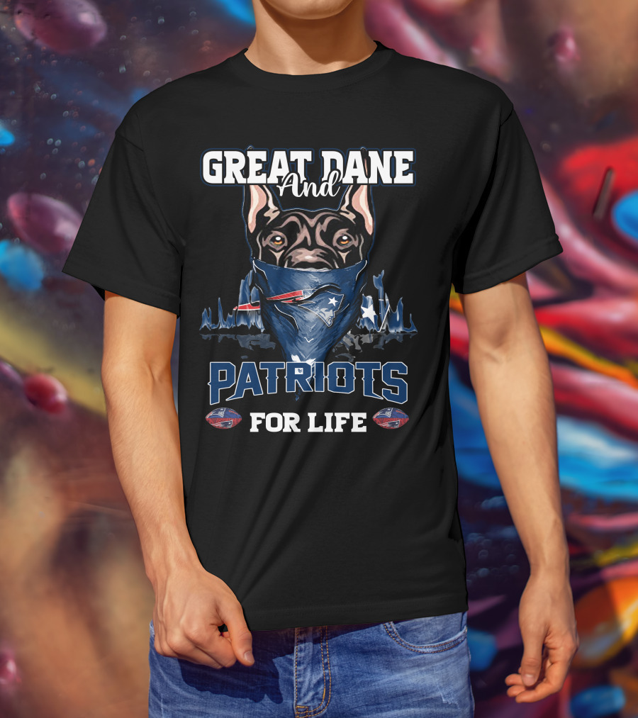 Great Dane And Patriots For Life T-Shirt