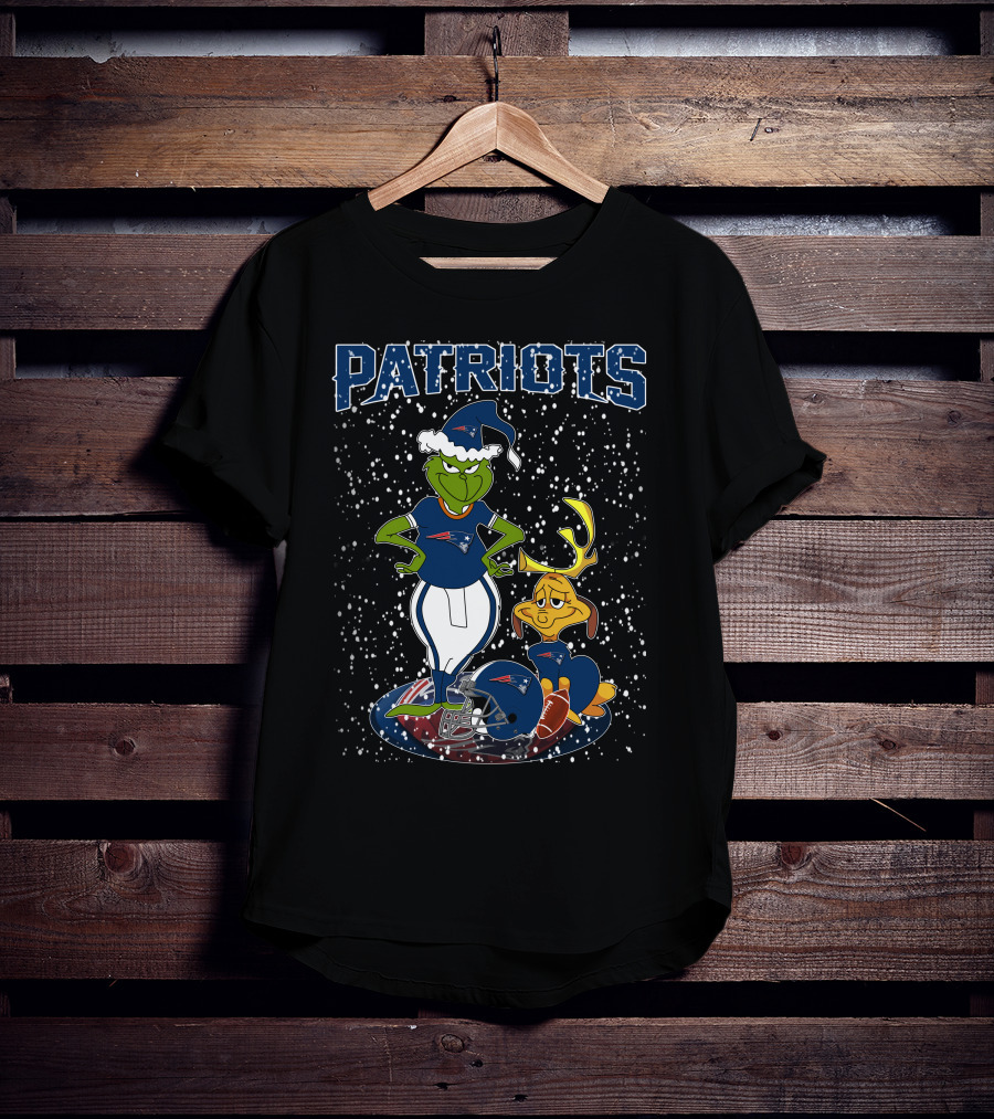 Patriots Grinchxmas New England Holiday Football Gear T-Shirt
