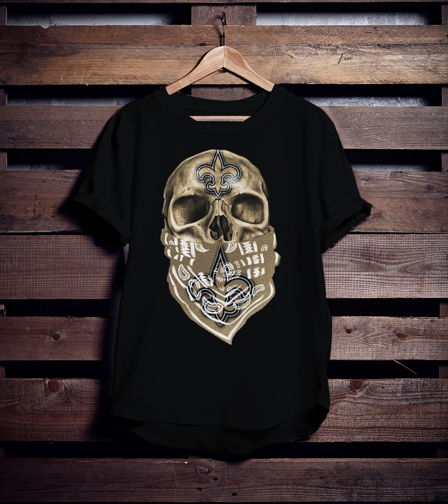 Skull Fleur-de-Lis New Orleans Saints T-Shirt