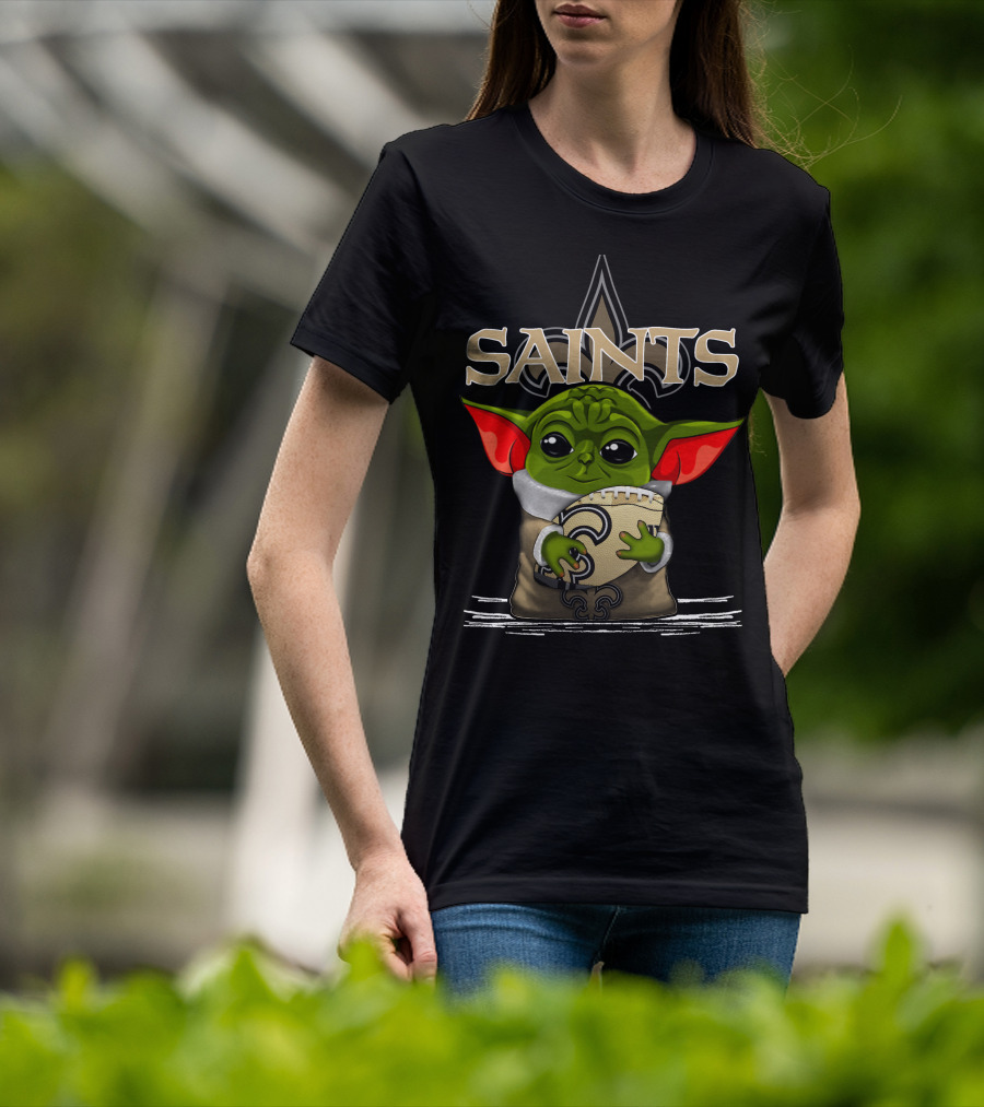 Yoda V3 New Orleans Saints Football Alien Character T-Shirt