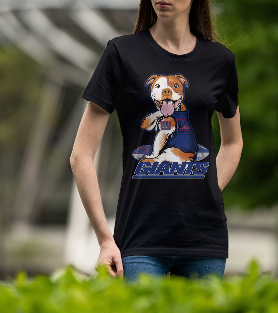 Pittbull Giants With New York Football T-Shirt