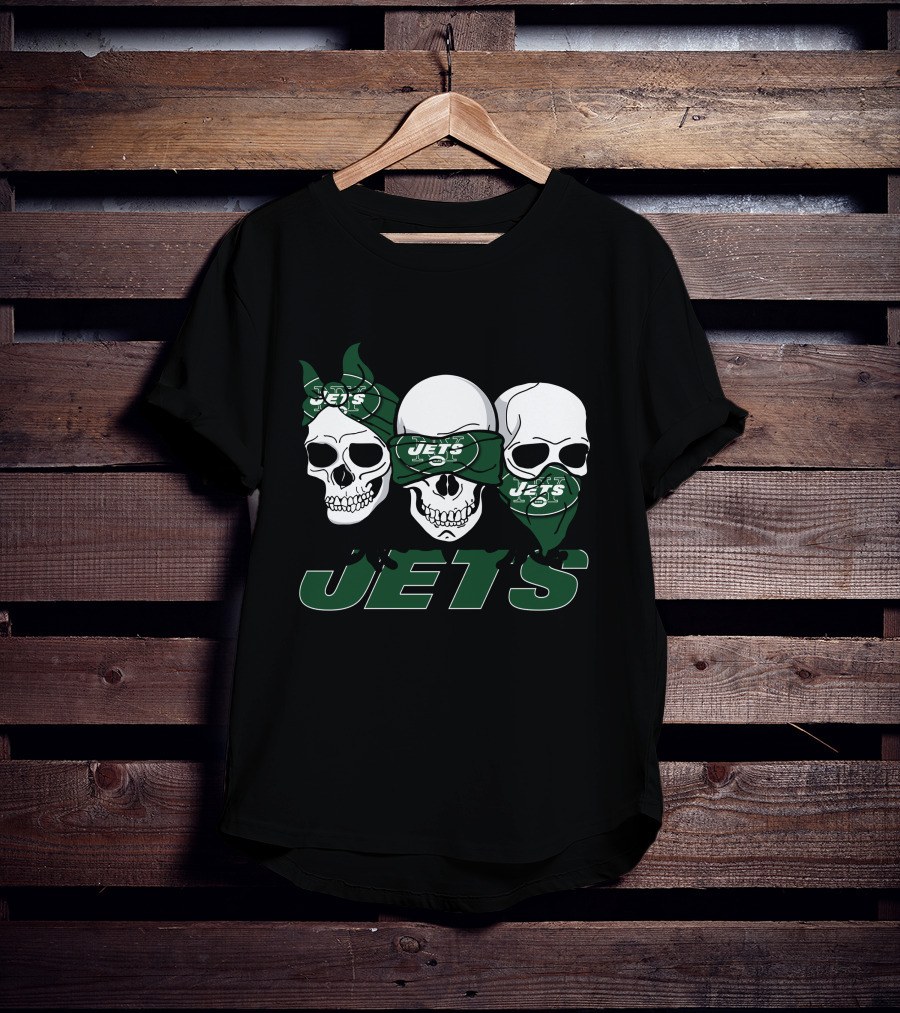 3 Skull Jets Bandana Black Florals T-Shirt