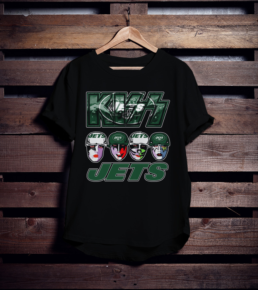 Kiss New York Jets Band Faces T-Shirt