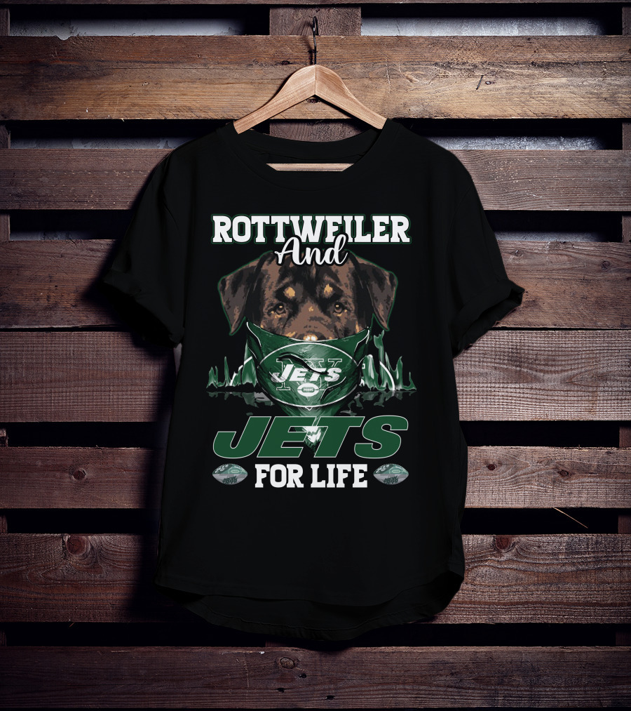 Rottweiler And Jets For Life New York Jets T-Shirt