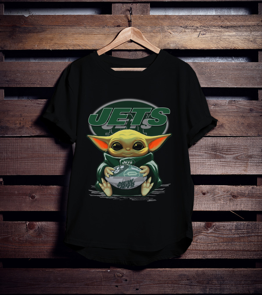 Jets New York Baby Yoda Football Fan T-Shirt