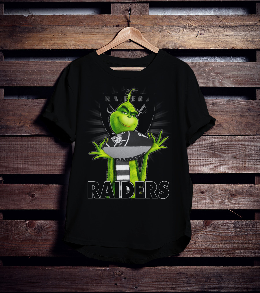 Grinch Raiders Football Team Fan T-Shirt