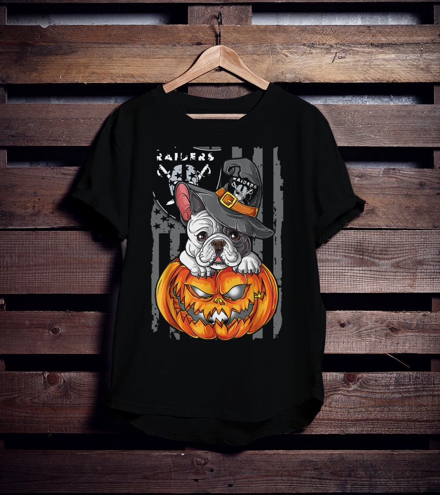 Raiders Halloween Bulldog Pumpkin T-Shirt