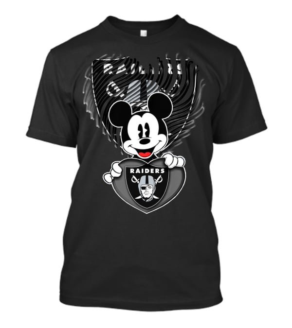 Mick Raiders NFL Camo Patch Fan T-Shirt