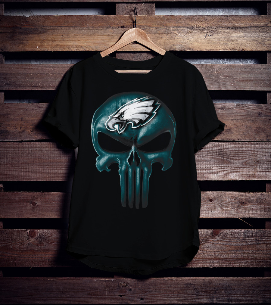 Philadelphia Eagles Skull V3 T-Shirt