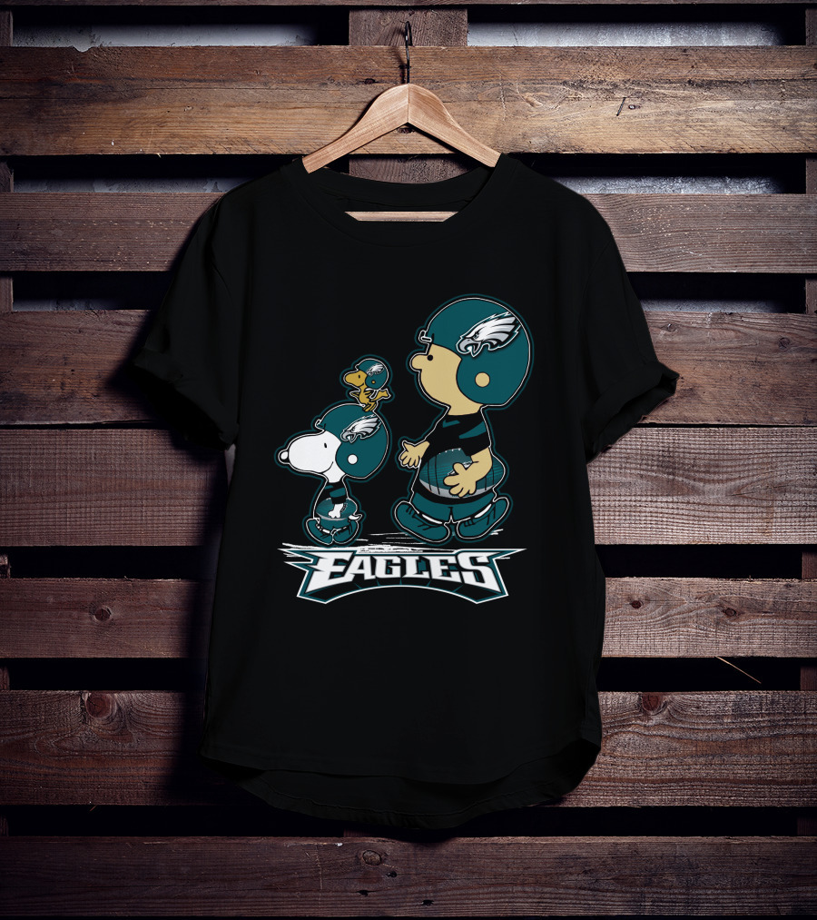 Snpfootball Philadelphia Eagles Peanuts Characters Nfl Fan T-Shirt