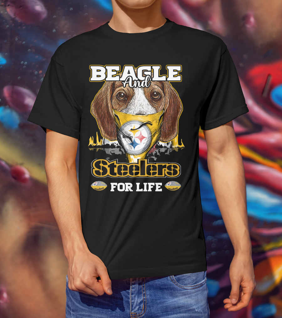 Beagle And Steelers For Life T-Shirt
