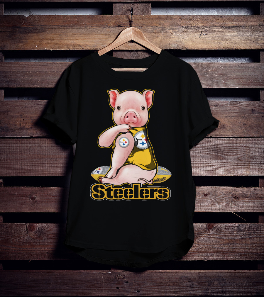 Steelers Pig With Football T-Shirt