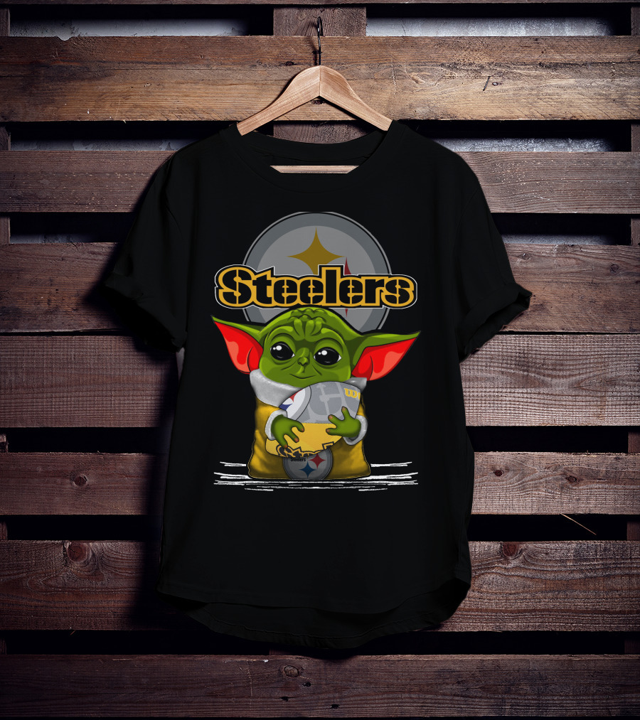 Yoda V3 Steelers Aliens Football T-Shirt