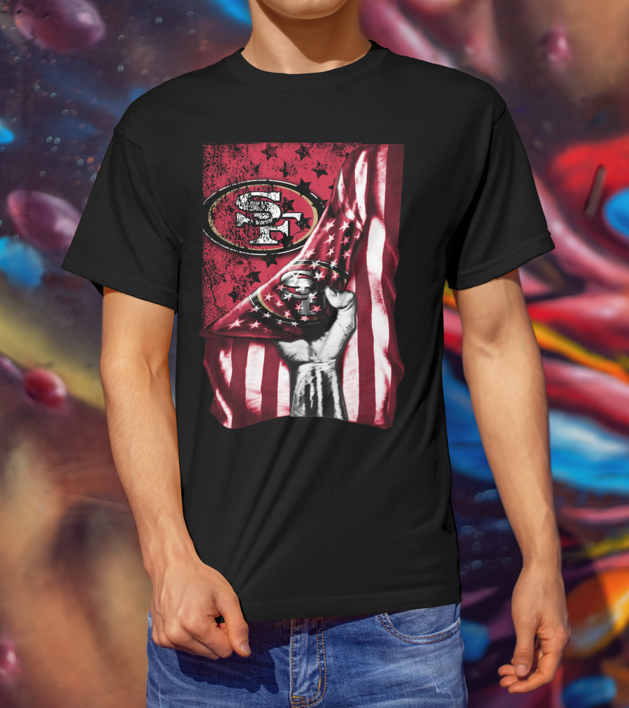 San Francisco 49ers American Flag T-Shirt