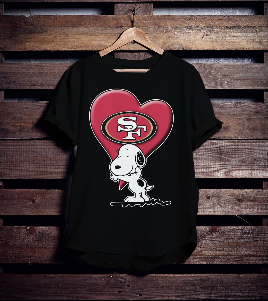 Snoopy Heart San Francisco 49ers Sf T-Shirt