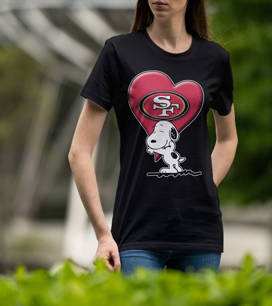 Snoopy Heart San Francisco 49ers Sf T-Shirt