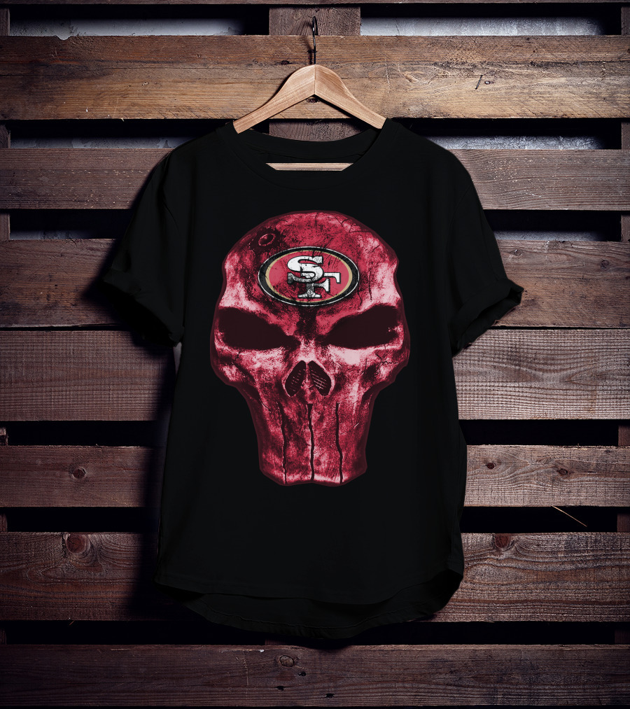 Skull V4 San Francisco 49ers SF T-Shirt