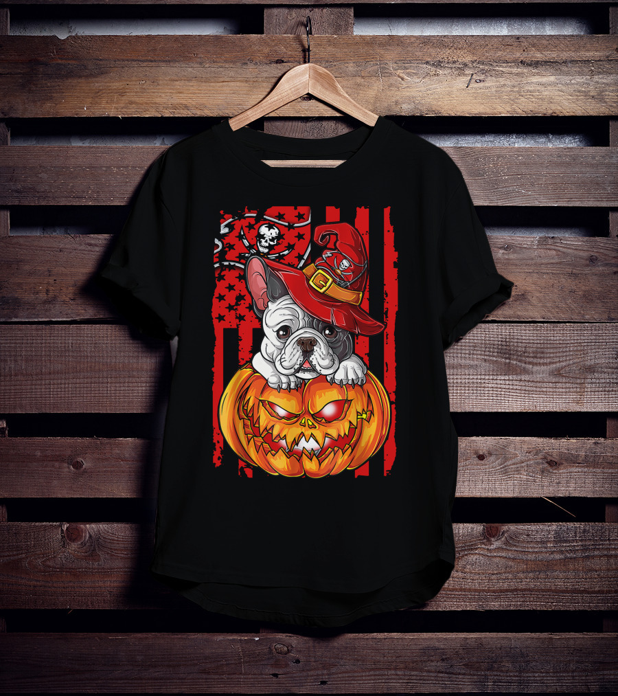 Hlw Bulldog Pumpkin Halloween Tampa Bay Buccaneers T-Shirt