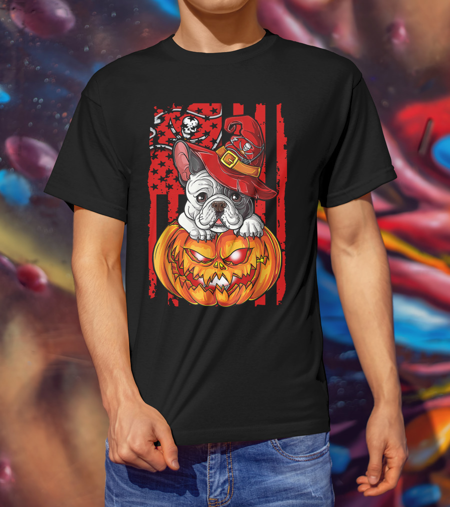 Hlw Bulldog Pumpkin Halloween Tampa Bay Buccaneers T-Shirt