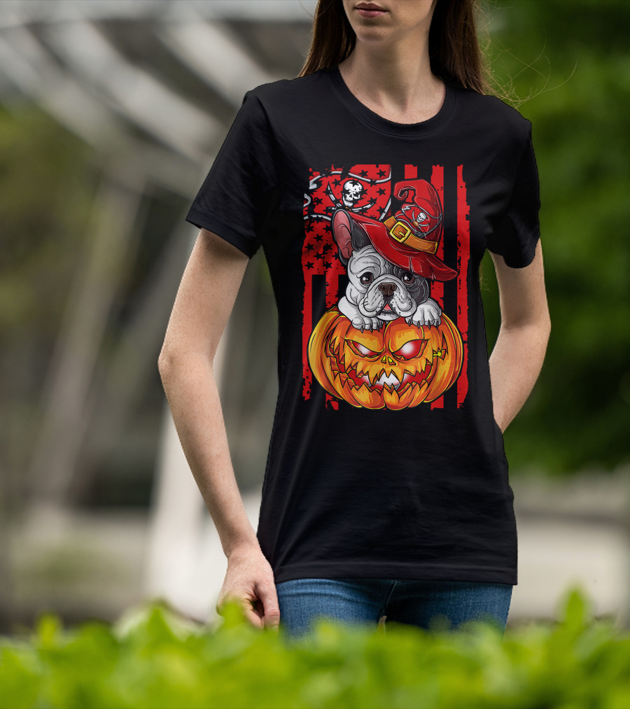 Hlw Bulldog Pumpkin Halloween Tampa Bay Buccaneers T-Shirt