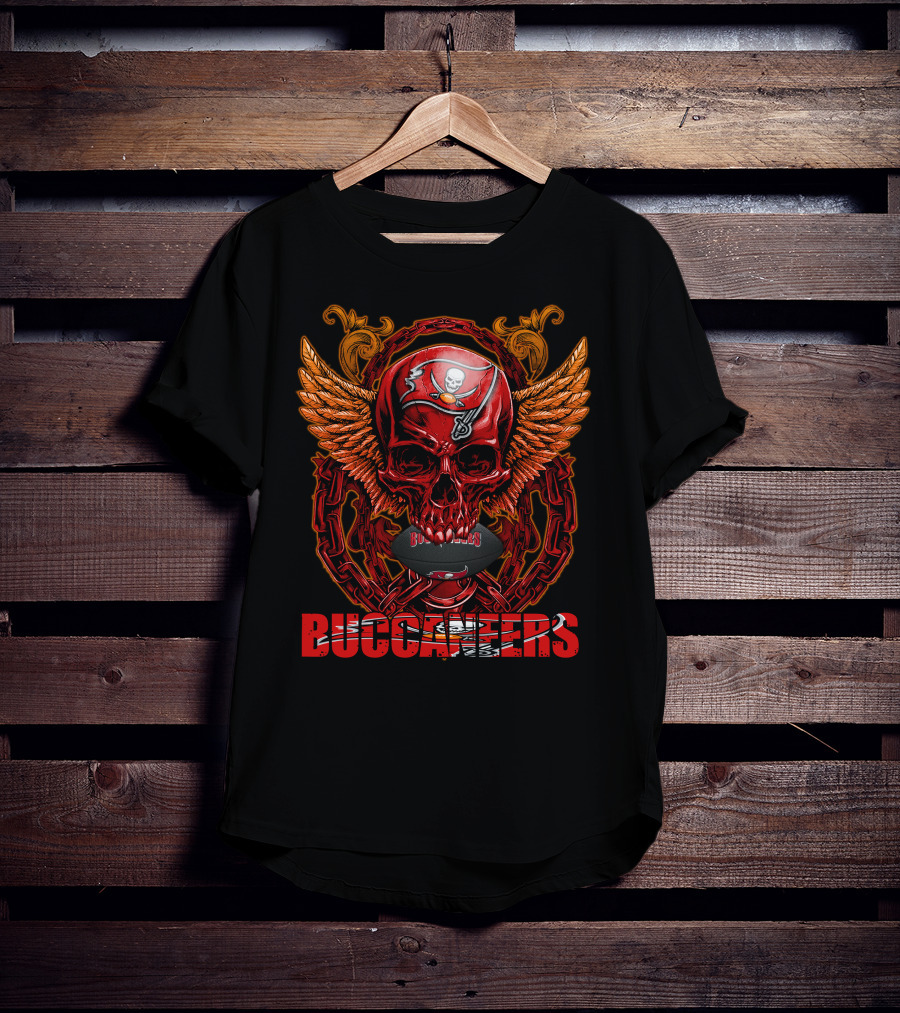 Buccaneers Skullfb Tampa Bay Buccaneers Football Wings T-Shirt