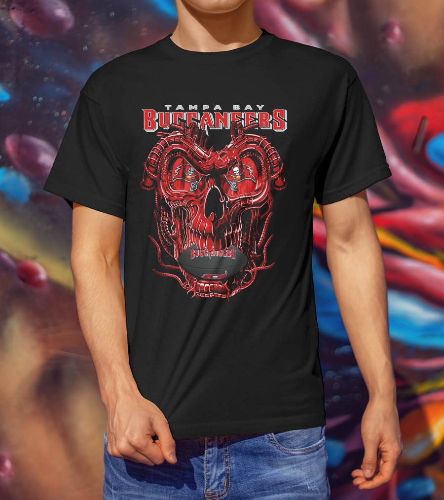 Tampa Bay Buccaneers Dragonskull NFL Football T-Shirt
